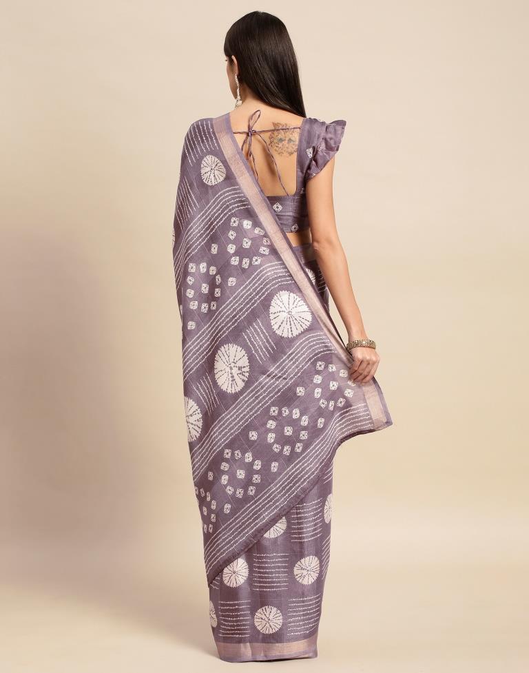 Light Purple Cotton Saree | Leemboodi
