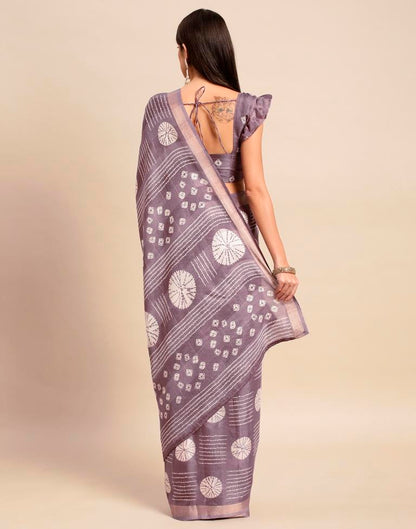 Light Purple Cotton Saree | Leemboodi