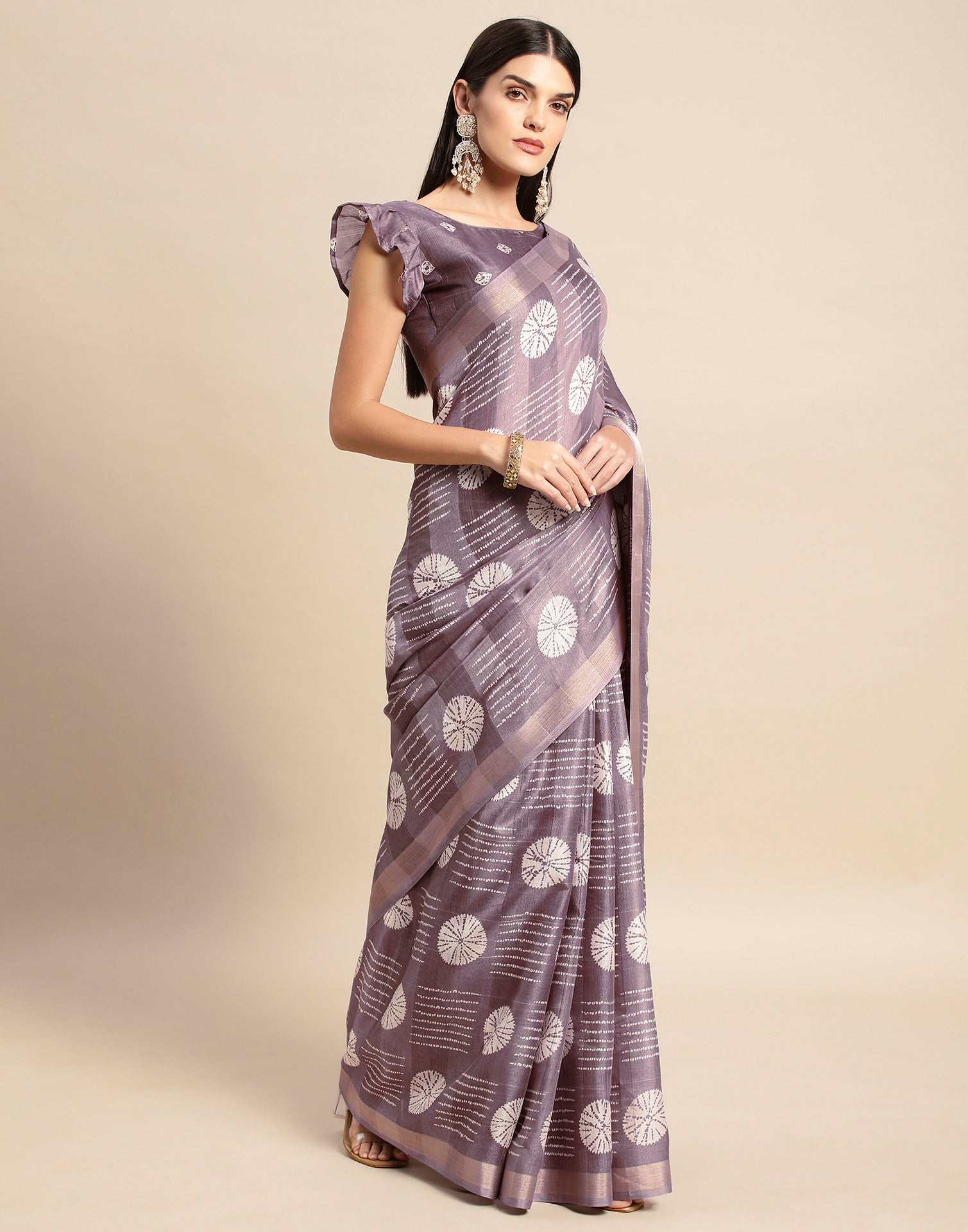 Light Purple Cotton Saree | Leemboodi