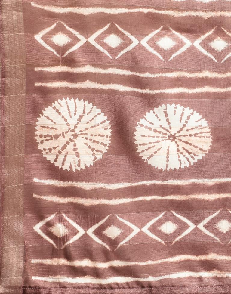 Light Brown Cotton Saree | Leemboodi