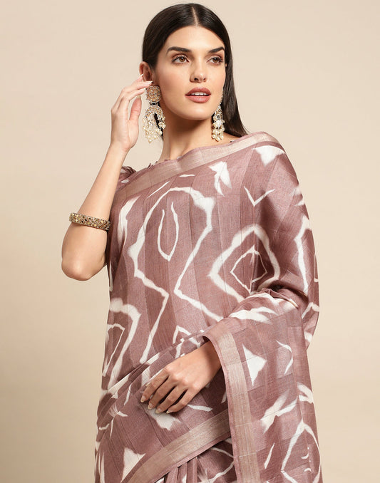 Light Brown Cotton Saree | Leemboodi