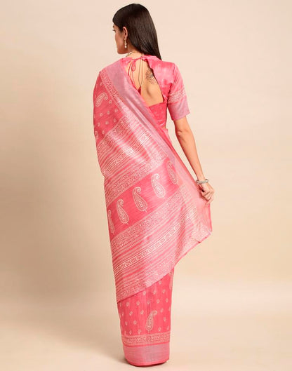 Pink Cotton Saree | Leemboodi