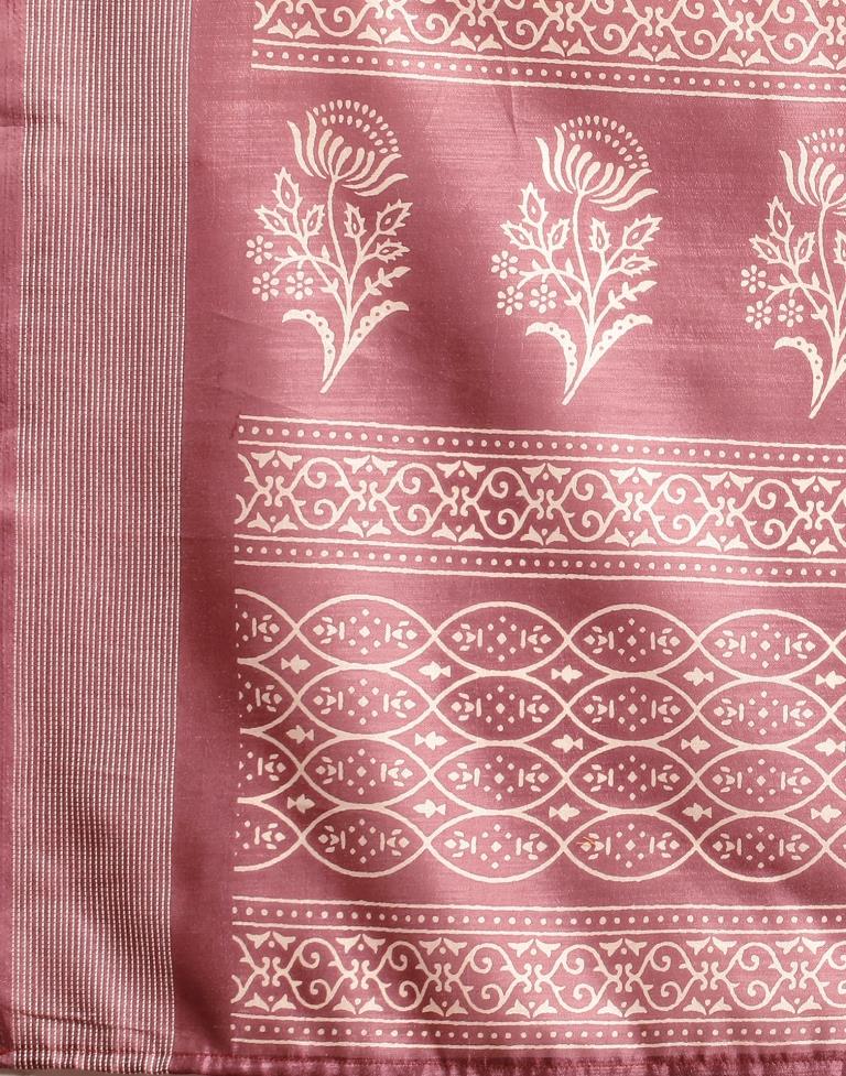 Dusty Pink Cotton Saree | Leemboodi