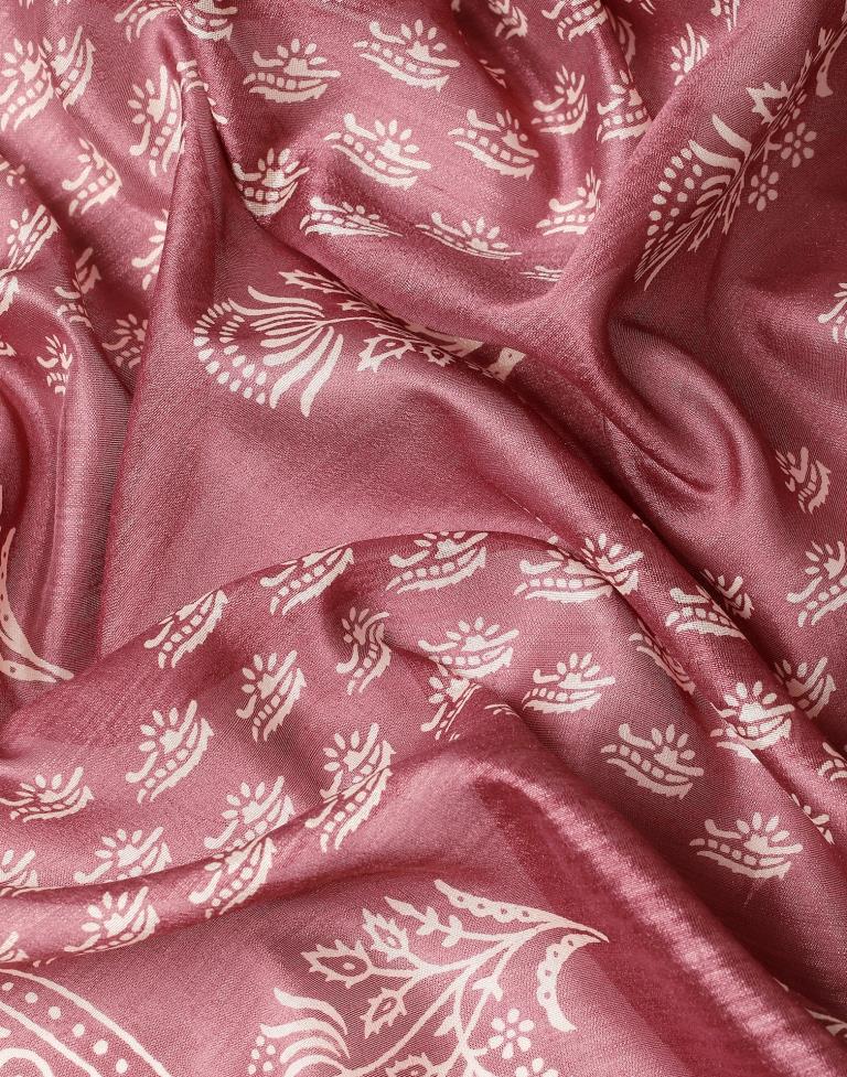 Dusty Pink Cotton Saree | Leemboodi