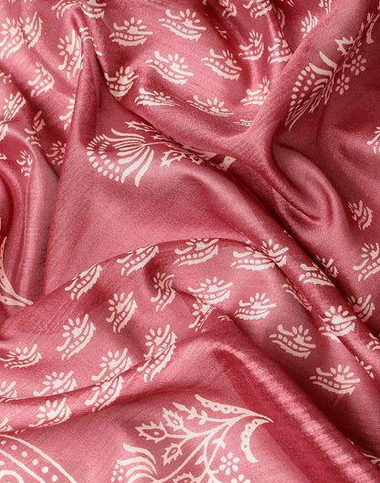Dusty Pink Cotton Saree | Leemboodi