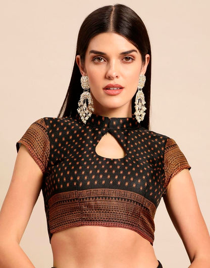 Black Printed Saree | Leemboodi