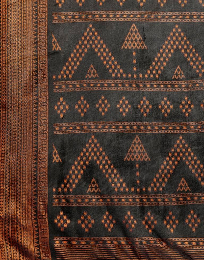 Black Printed Saree | Leemboodi