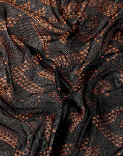 Black Printed Saree | Leemboodi