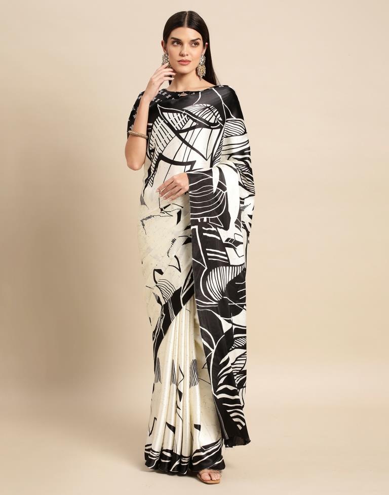 Off White Silk Saree | Leemboodi