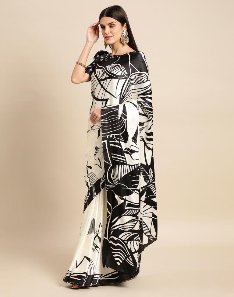 Off White Silk Saree | Leemboodi