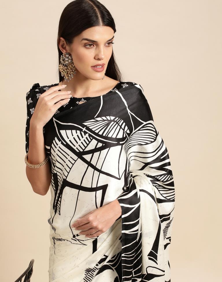 Off White Silk Saree | Leemboodi