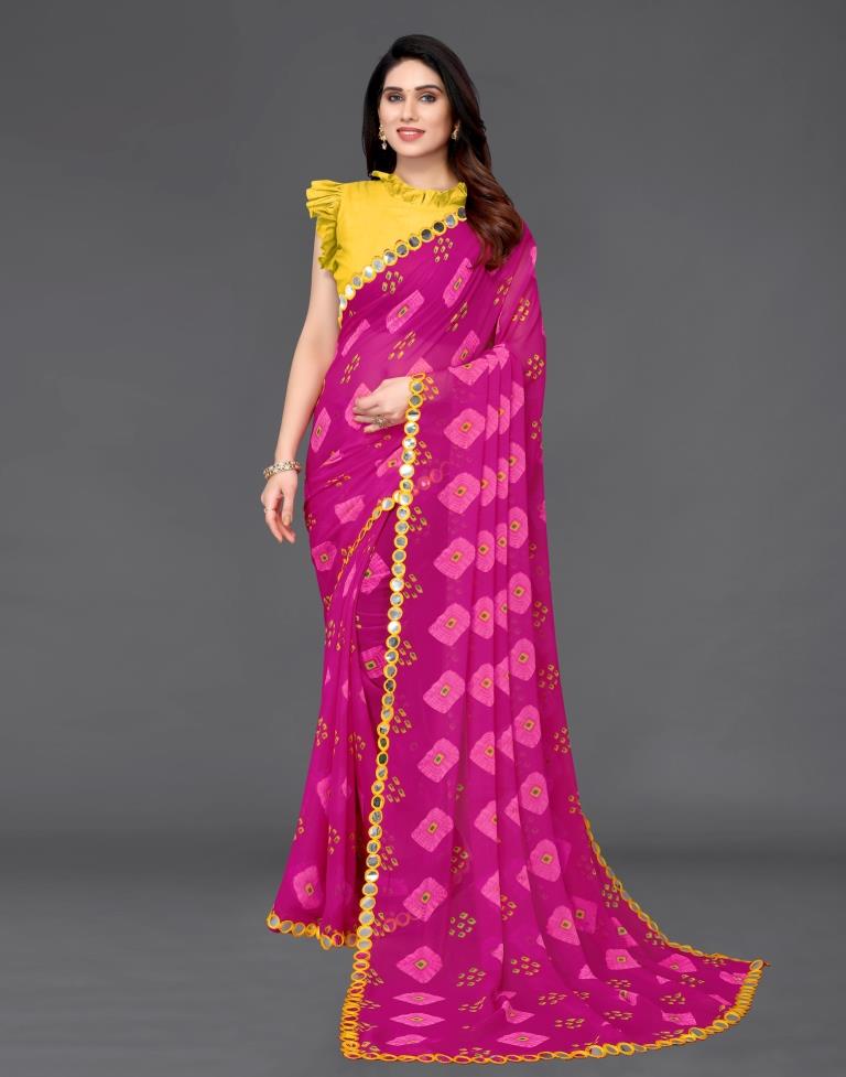 Pink Georgette Saree | Sudathi