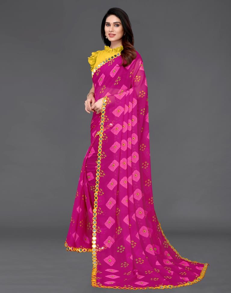 Pink Georgette Saree | Sudathi