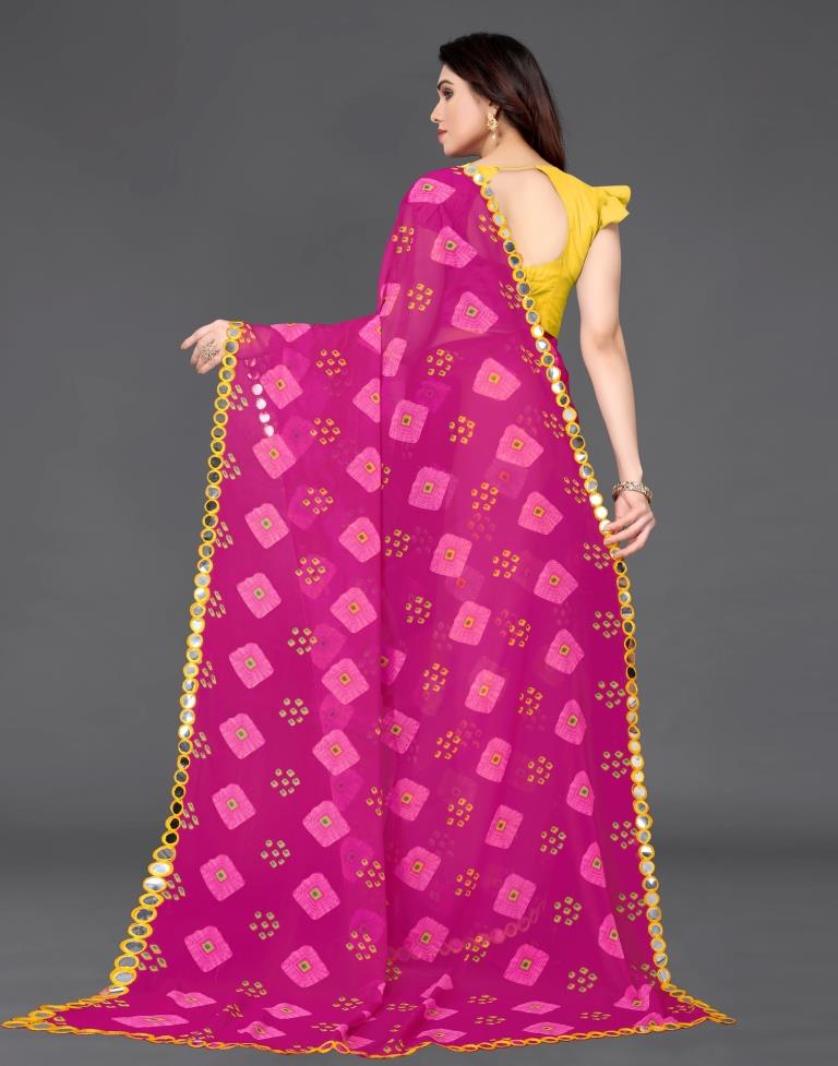 Pink Georgette Saree | Sudathi