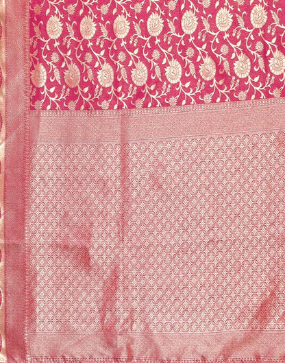 Dark Pink Banarasi Silk Saree | Sudathi