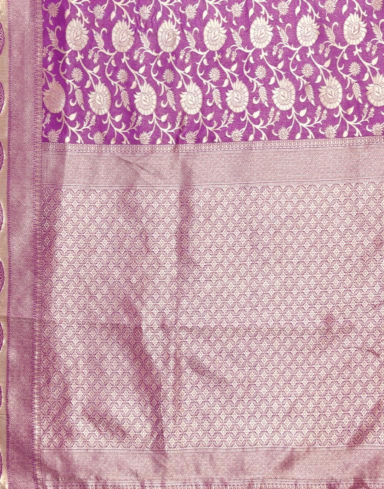 Purple Banarasi Silk Saree | Sudathi