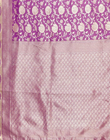 Purple Banarasi Silk Saree | Sudathi