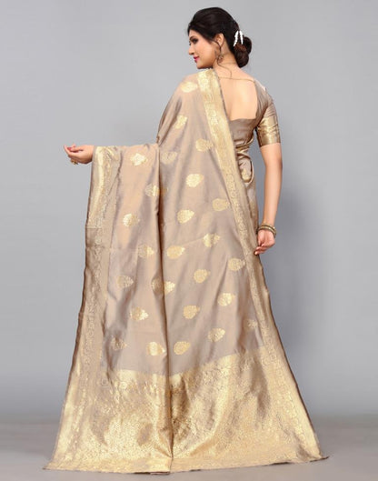 Light Brown Banarasi Silk Saree | Sudathi