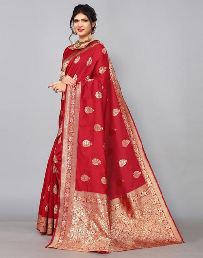 Red Banarasi Silk Saree | Sudathi