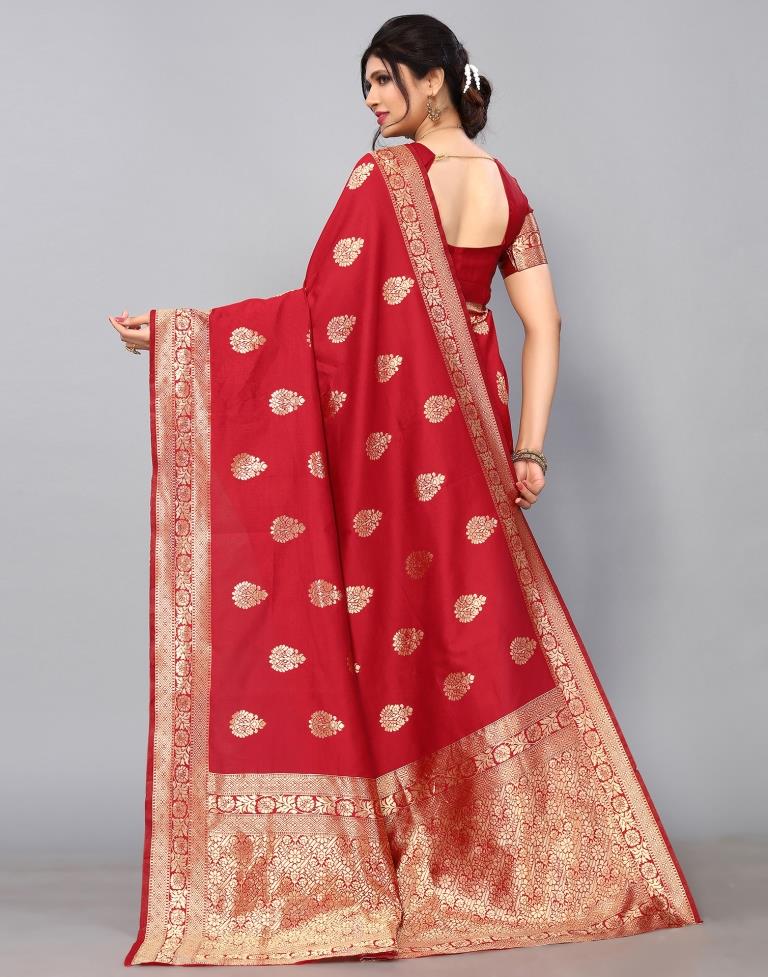 Red Banarasi Silk Saree | Sudathi