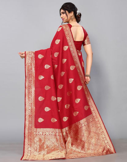 Red Banarasi Silk Saree | Sudathi