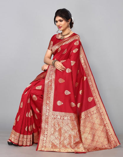 Red Banarasi Silk Saree | Sudathi