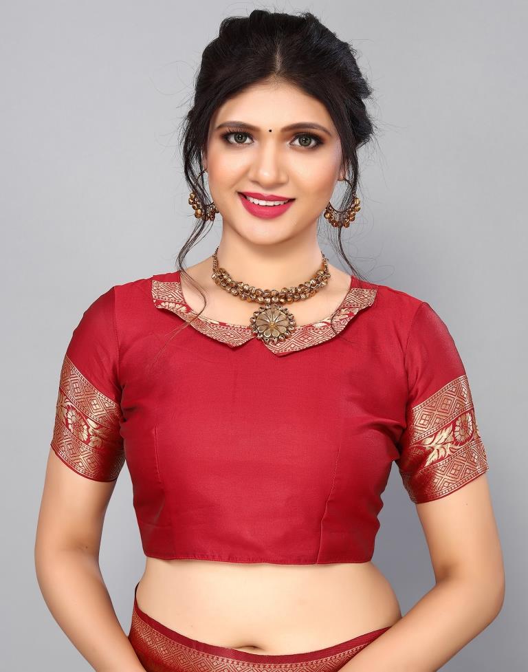 Red Banarasi Silk Saree | Sudathi
