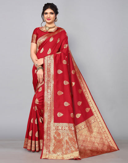 Red Banarasi Silk Saree | Sudathi