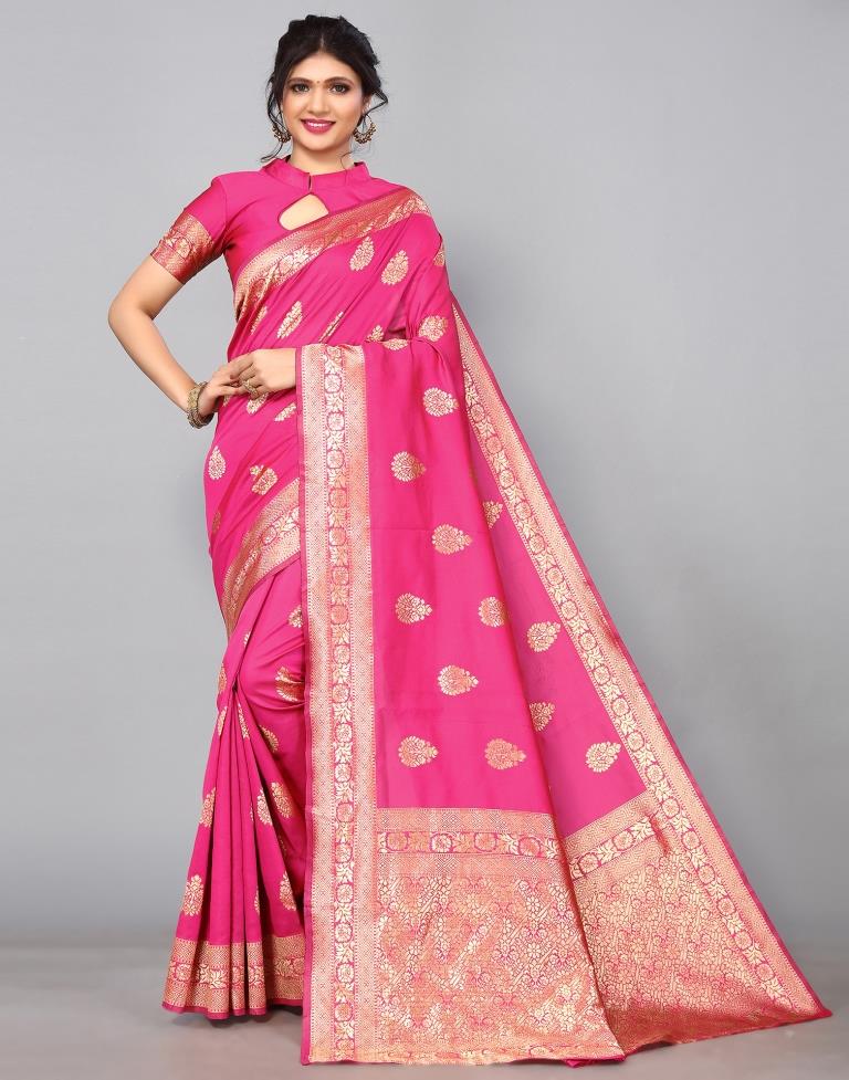 Pink Banarasi Silk Saree | Sudathi