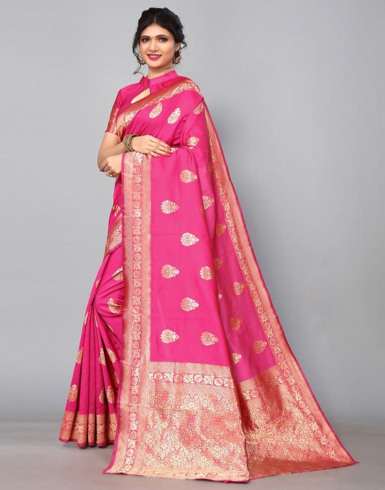 Pink Banarasi Silk Saree | Sudathi