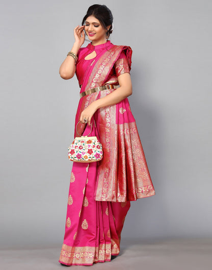 Pink Banarasi Silk Saree | Sudathi
