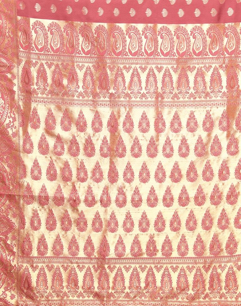 Dusty Pink Banarasi Silk Saree | Sudathi