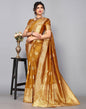 Mustard Yellow Banarasi Silk Saree | Sudathi