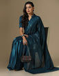 Dark Teal Georgette Sequence Saree | Leemboodi