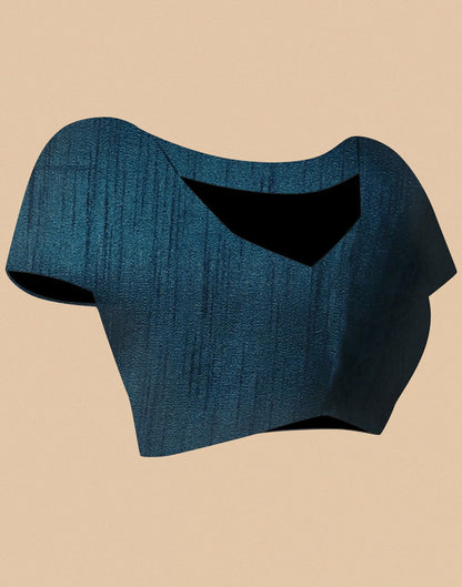 Dark Teal Georgette Sequence Saree | Leemboodi