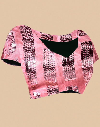 Light Pink Georgette Sequence Saree | Leemboodi