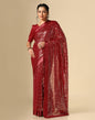 Maroon Georgette Sequence Saree | Leemboodi