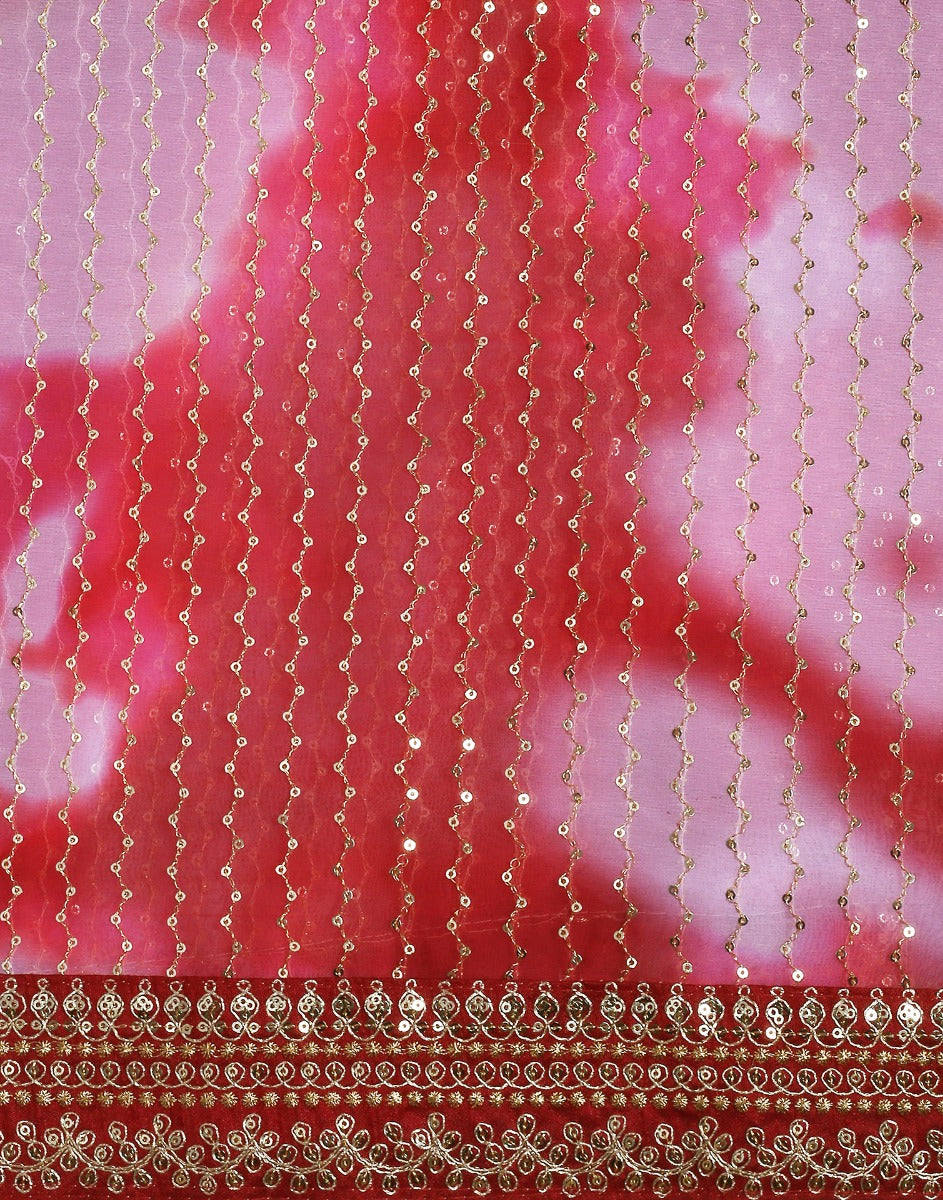 Light Pink Georgette Sequence Saree | Leemboodi