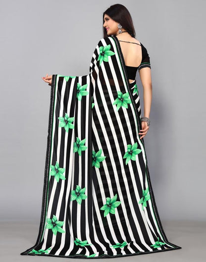 Black Printed Saree | Leemboodi