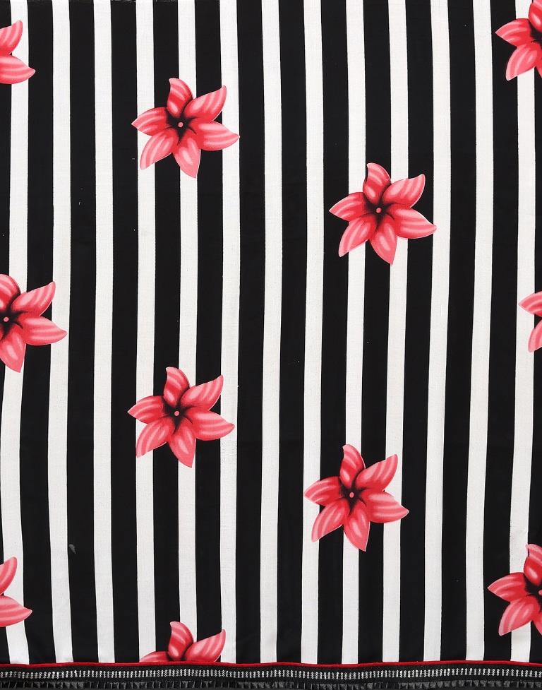 Black Printed Saree | Leemboodi