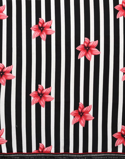 Black Printed Saree | Leemboodi