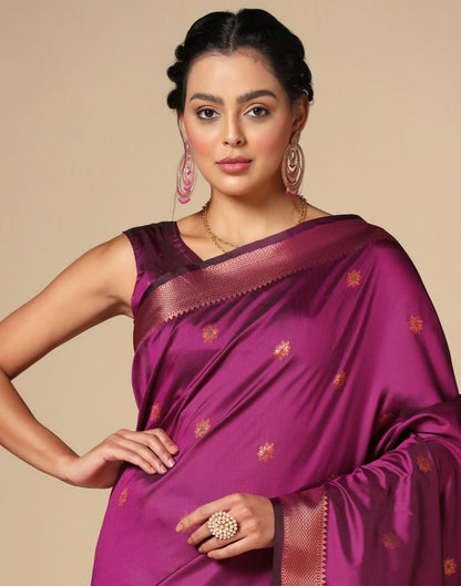 Magenta Silk Saree | Leemboodi
