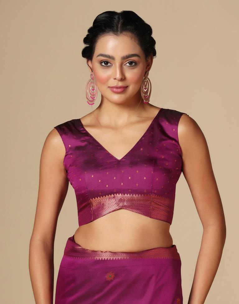 Magenta Silk Saree | Leemboodi
