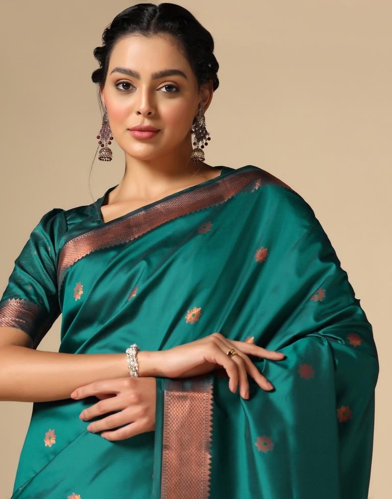 Rama Green Silk Saree | Leemboodi