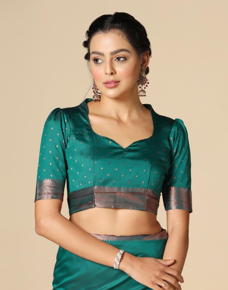 Rama Green Silk Saree | Leemboodi