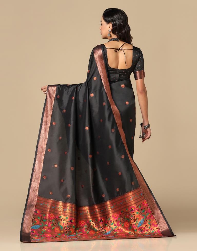 Black Silk Saree | Leemboodi