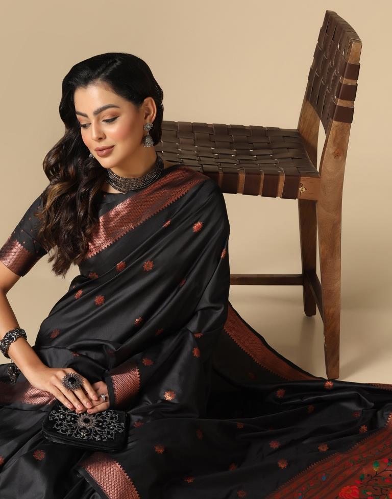 Black Silk Saree | Leemboodi