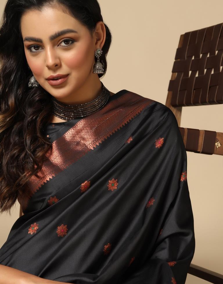Black Silk Saree | Leemboodi