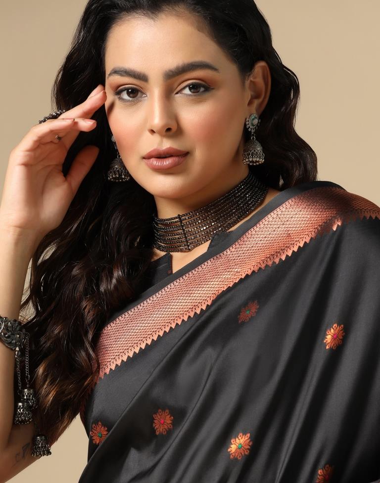 Black Silk Saree | Leemboodi