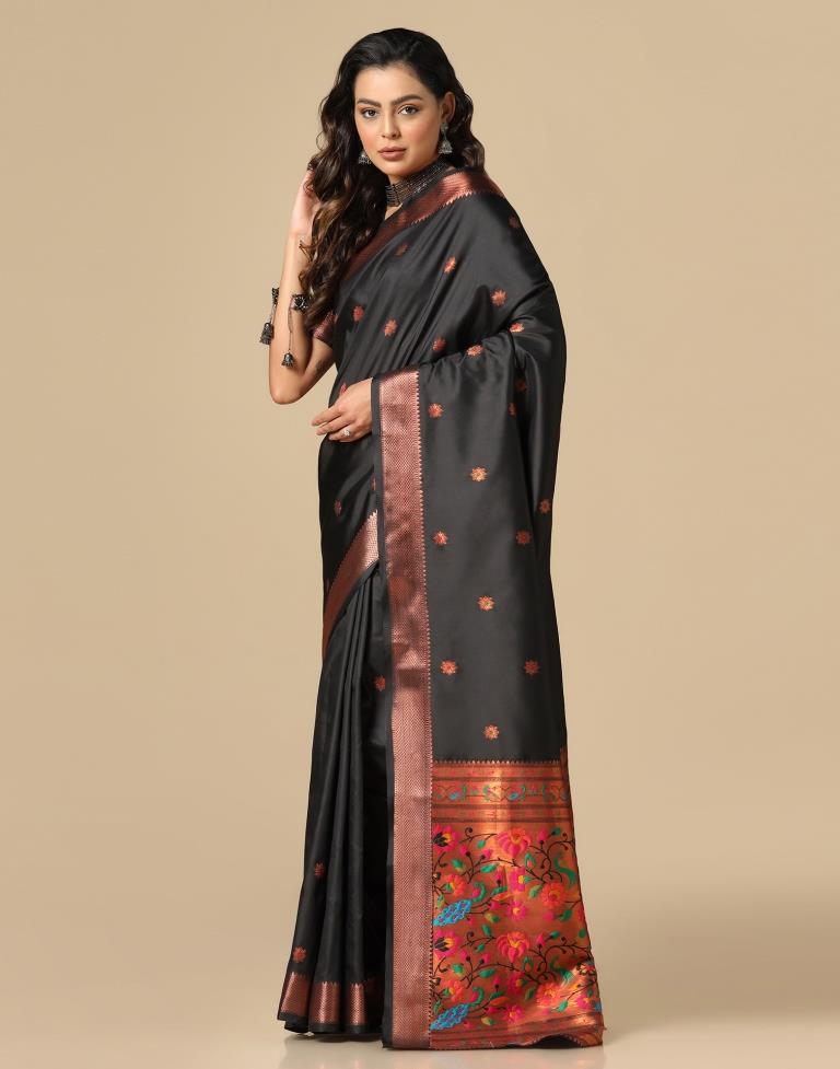 Black Silk Saree | Leemboodi